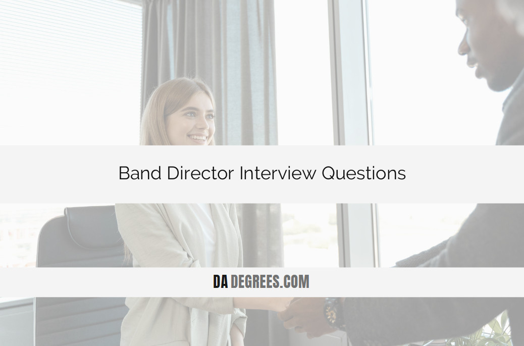 Strike the right note in your Band Director interview with our comprehensive guide to top Interview Questions. From musical expertise to leadership skills, our expert-crafted queries will help you showcase your passion for music education. Prepare effectively to demonstrate your ability to inspire students, manage ensembles, and contribute to the success of the school's music program. Ace your interview and secure your role as a dynamic Band Director. Explore our tailored insights for success in the competitive world of music education – your key to orchestrating a successful interview awaits!