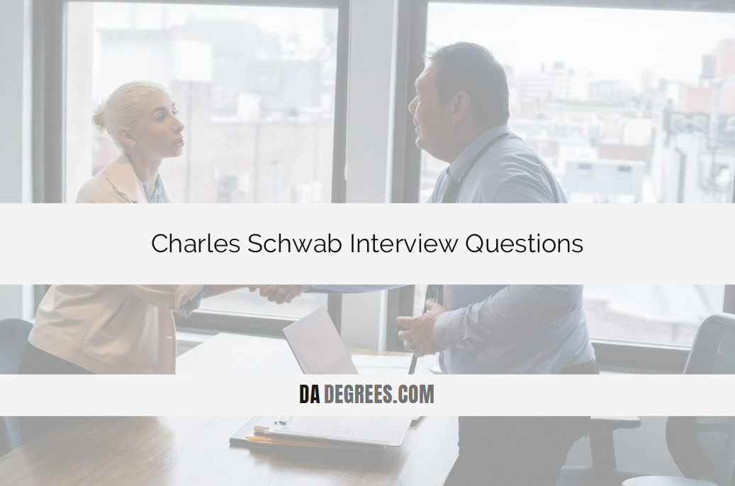 Navigate your path to success at Charles Schwab with our comprehensive guide to interview questions. Whether you're a finance professional or entering the industry, discover expert insights and winning responses. Click now for a competitive edge in your Charles Schwab interview, setting the stage for a fulfilling career in financial services!