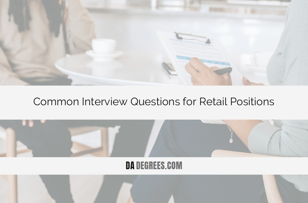 Nail your retail job interview with ease using our comprehensive guide to common interview questions for retail positions. From customer service skills to handling challenging situations, prepare with confidence. Click now for strategic insights and example responses to secure your success in the competitive retail industry.