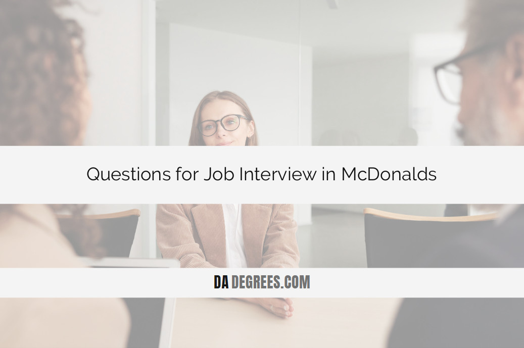 Navigate your way to success in the world of McDonald's with our expert guide to essential job interview questions. Whether you're a seasoned industry professional or entering the fast-food realm, unlock key insights and winning responses tailored for McDonald's job interviews. Click now for a competitive edge, ensuring you stand out and savor success in the dynamic world of quick-service restaurant excellence.