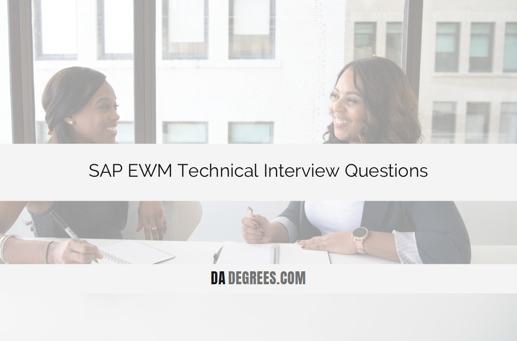 Prepare to excel in SAP EWM Technical interviews with our comprehensive guide to Interview Questions. Master the intricacies of SAP Extended Warehouse Management, from technical configurations to integration solutions. Click now to uncover tailored questions and expert insights designed to help you shine in your SAP EWM Technical interview. Whether you're a seasoned SAP professional or entering the field, ensure you're well-prepared to showcase your technical proficiency and secure your role in the dynamic world of enterprise warehouse management. Ace your interview and advance your career with confidence in SAP EWM expertise.